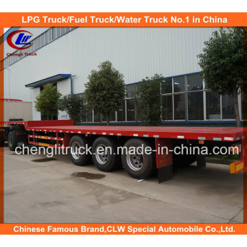 45ft 3 Axle 40ton Heavy Flatbed Truck Trailer for Container Loading